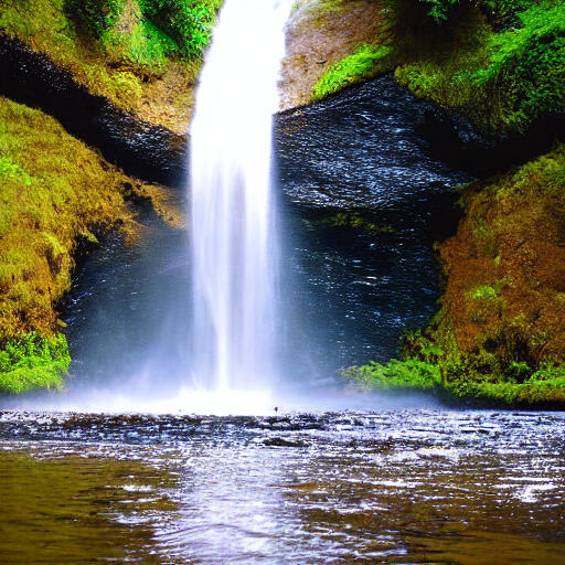 outside waterfall