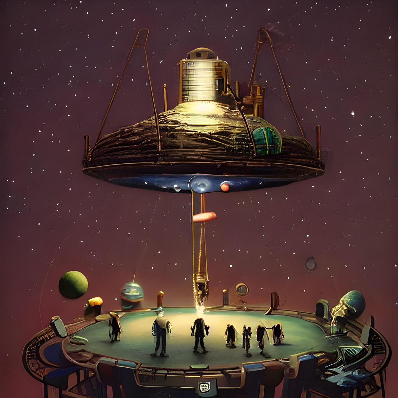 outer space pub w/aliens