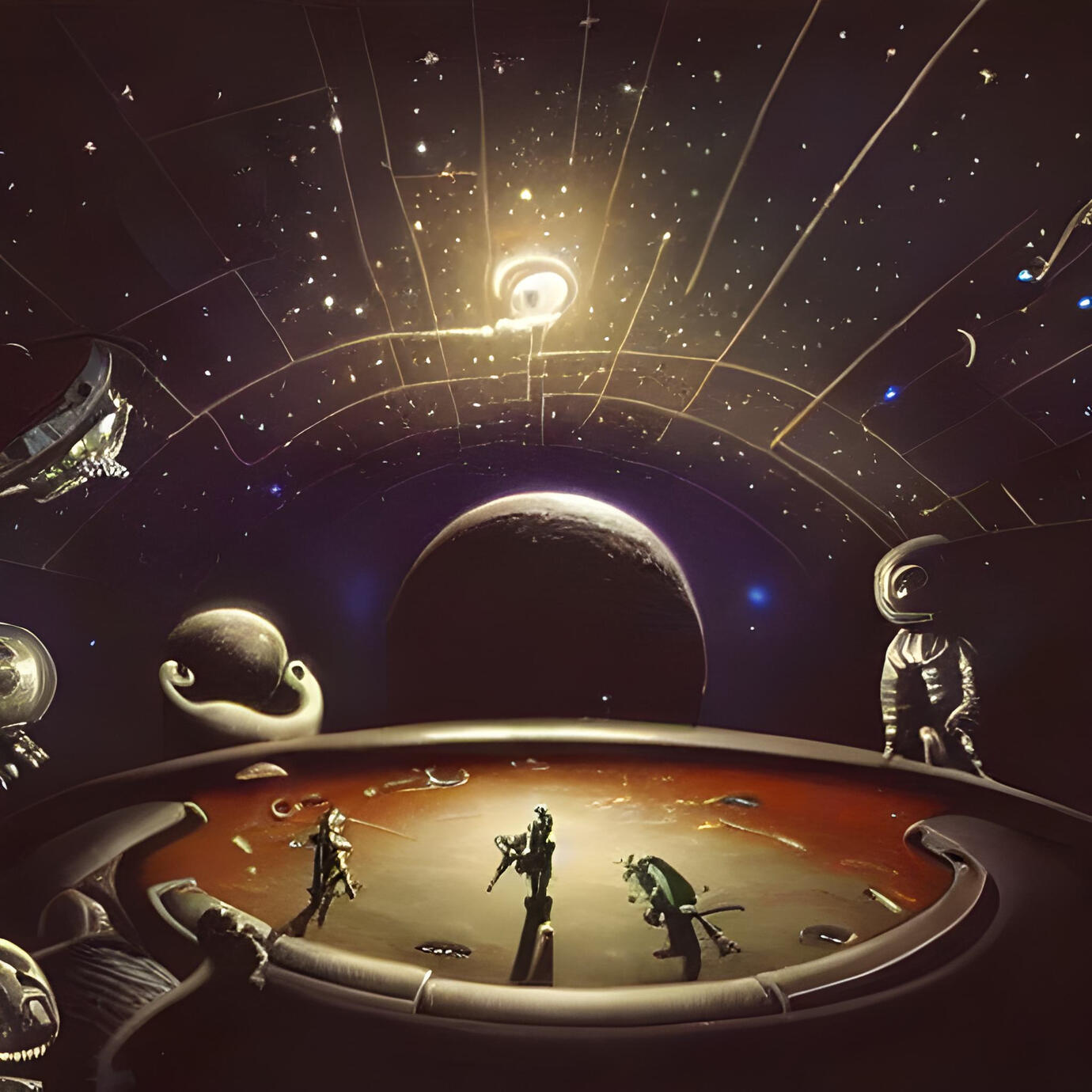 outer space pub w/aliens